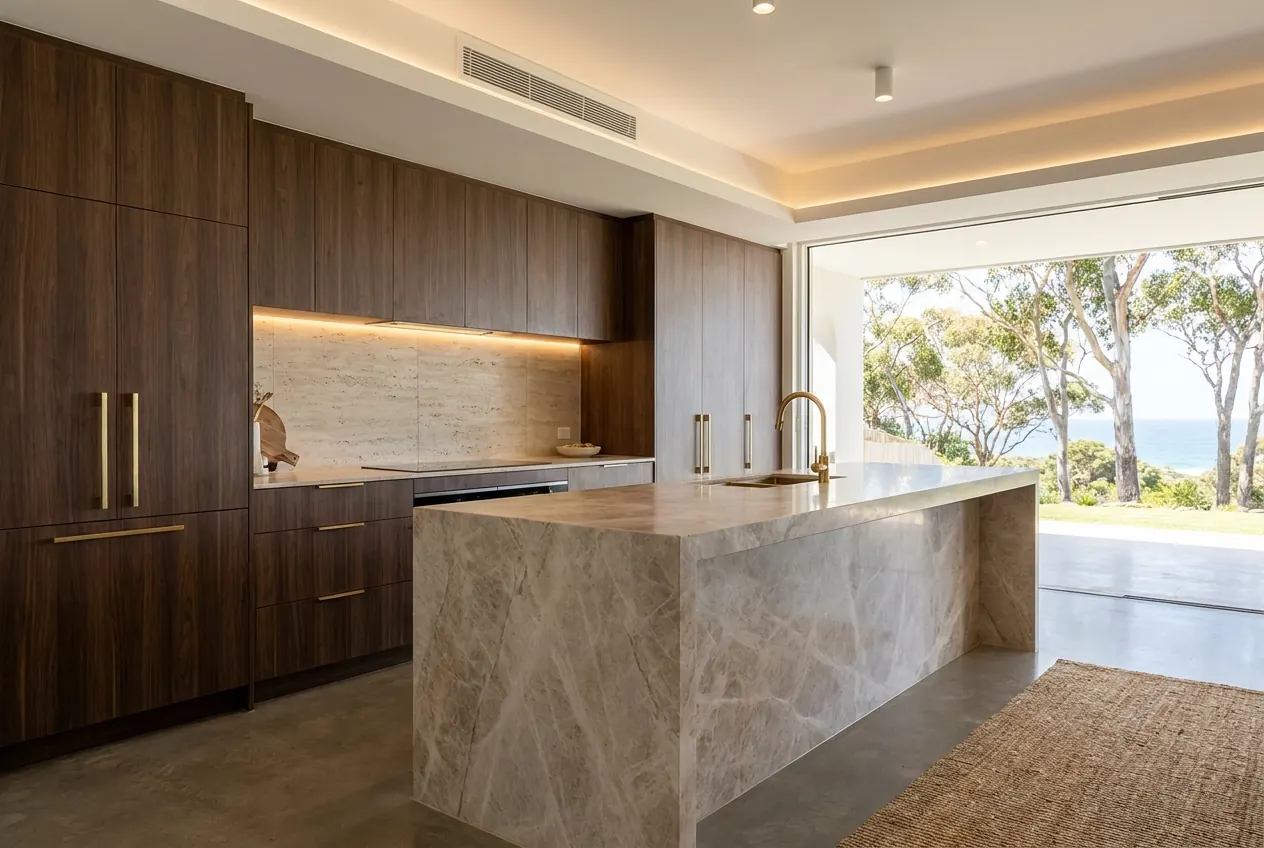 Dark walnut luxury kitchen
