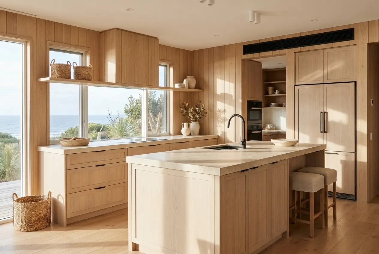 Light oak kitchen