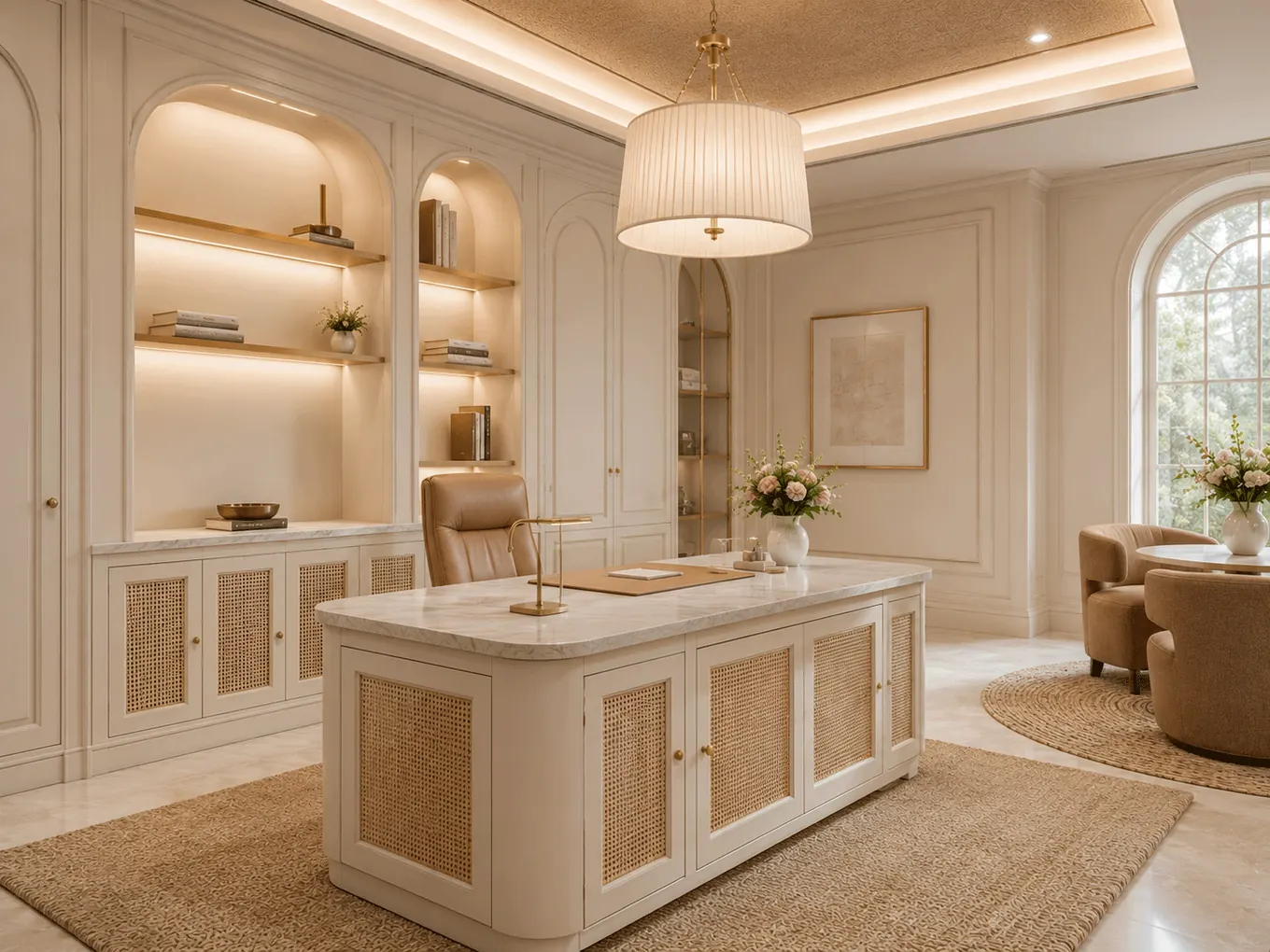 Rattan boutique island