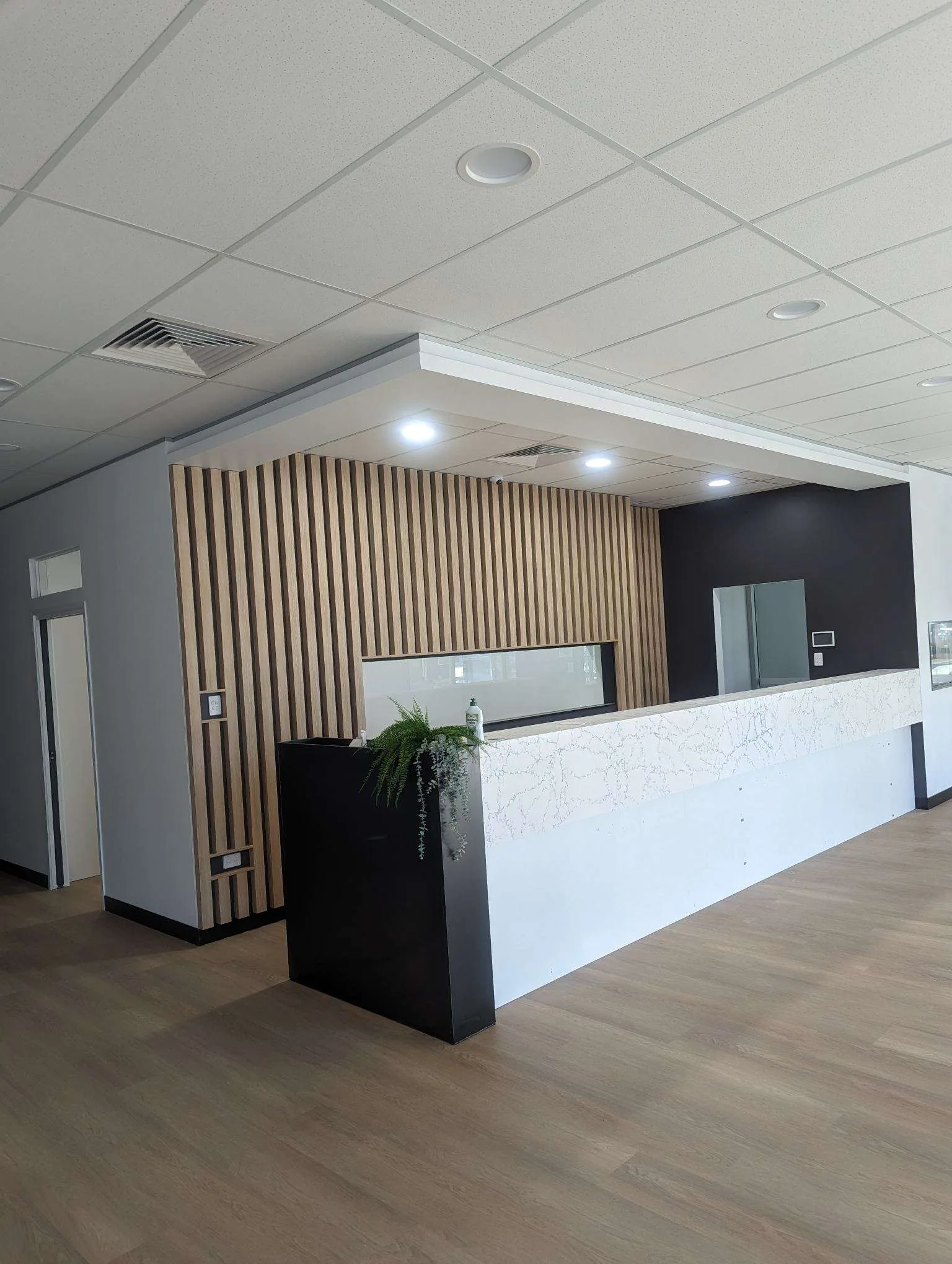 Office reception desk joinery